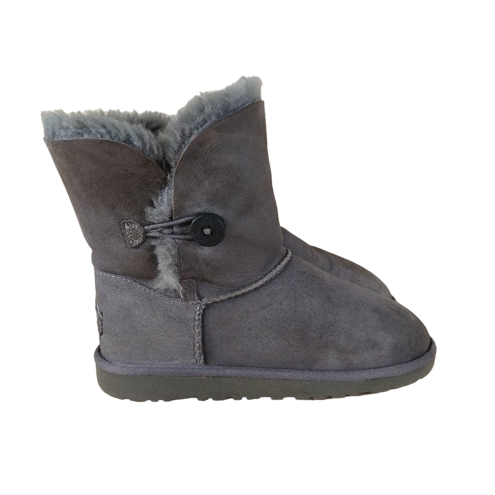Ugg Australia - Bailey Button - Lace Up Boots - Gray Big Girl - 6 - S/N 5991y
